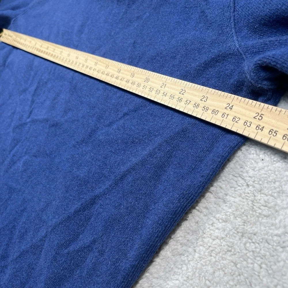Polo Ralph Lauren Estate Rib Blue Quarter Zip Long Sleeve Pullover Shirt Mens‎ L